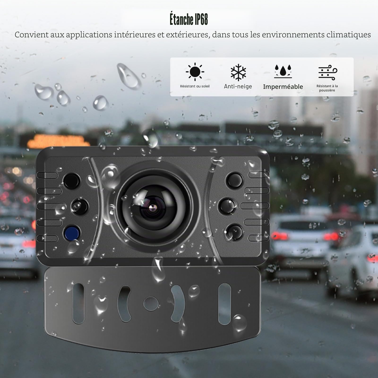 Caméra de Recul CAMECHO sans Fil 4.3 Pouces IP68 Étanche Vision de Nuit Grand Angle avec Écran TN Moniteur pour Tous Les Modèles, 12V à Haute Performance