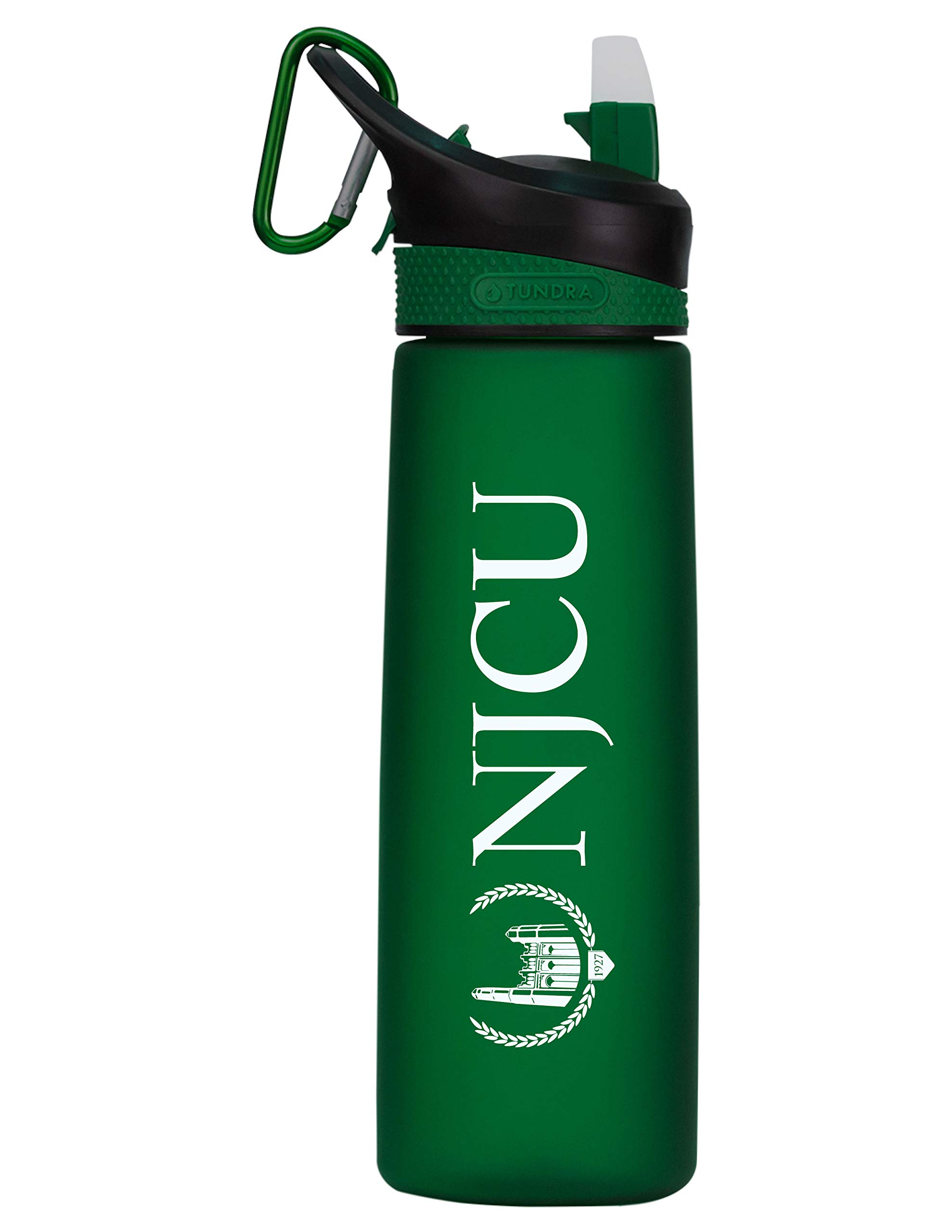 New Jersey City University Tritan Plastic Frosted Sport Water Bottle, Design-3 - Green