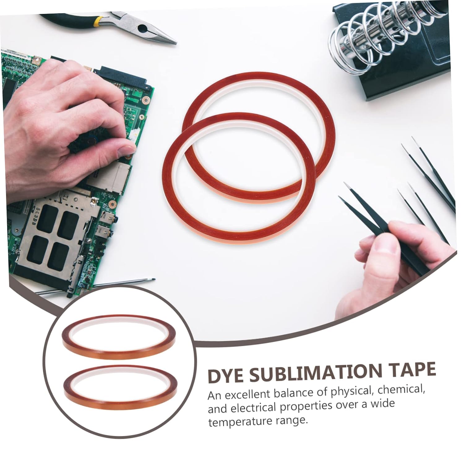 6rolls High Temperature Sublimation Tape Professional Heat Transfer Tapes for No Applications for Crafting Projects and Heat Press Use