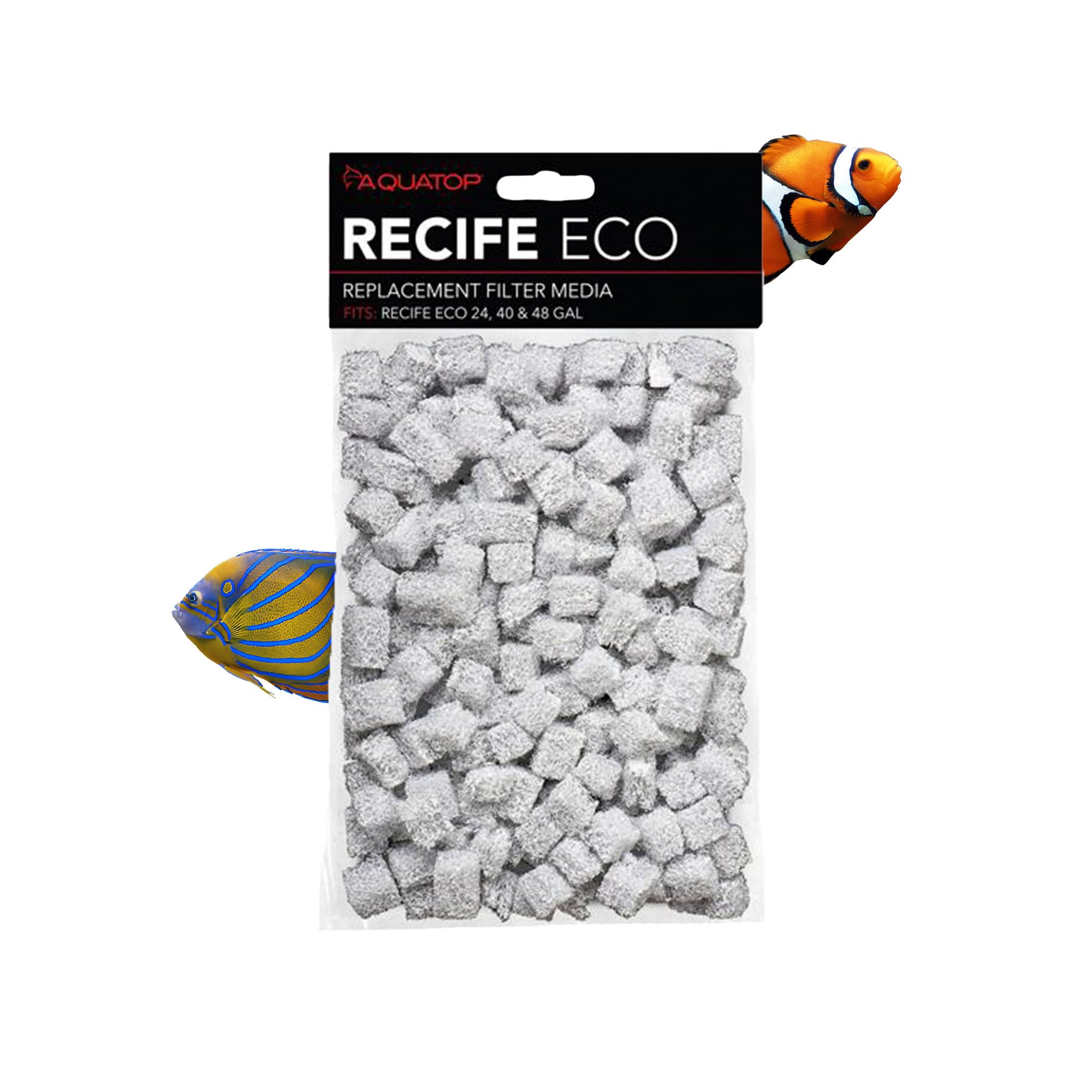 Aquatop Recife Eco Phosphate & Nitrate Media Cubes for Aquariums, 80 g – Optimize Water Quality – Fits Recife Eco Filters - Fresh and Saltwater