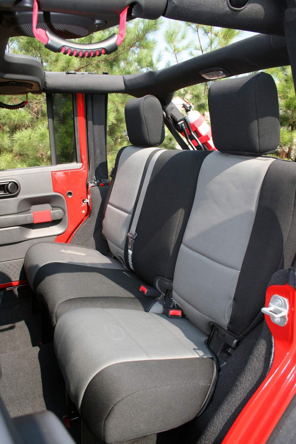 Rugged Ridge 13294.09 Seat Cover Kit, Black/Gray; 07-10 Jeep Wrangler JK, 2 Door