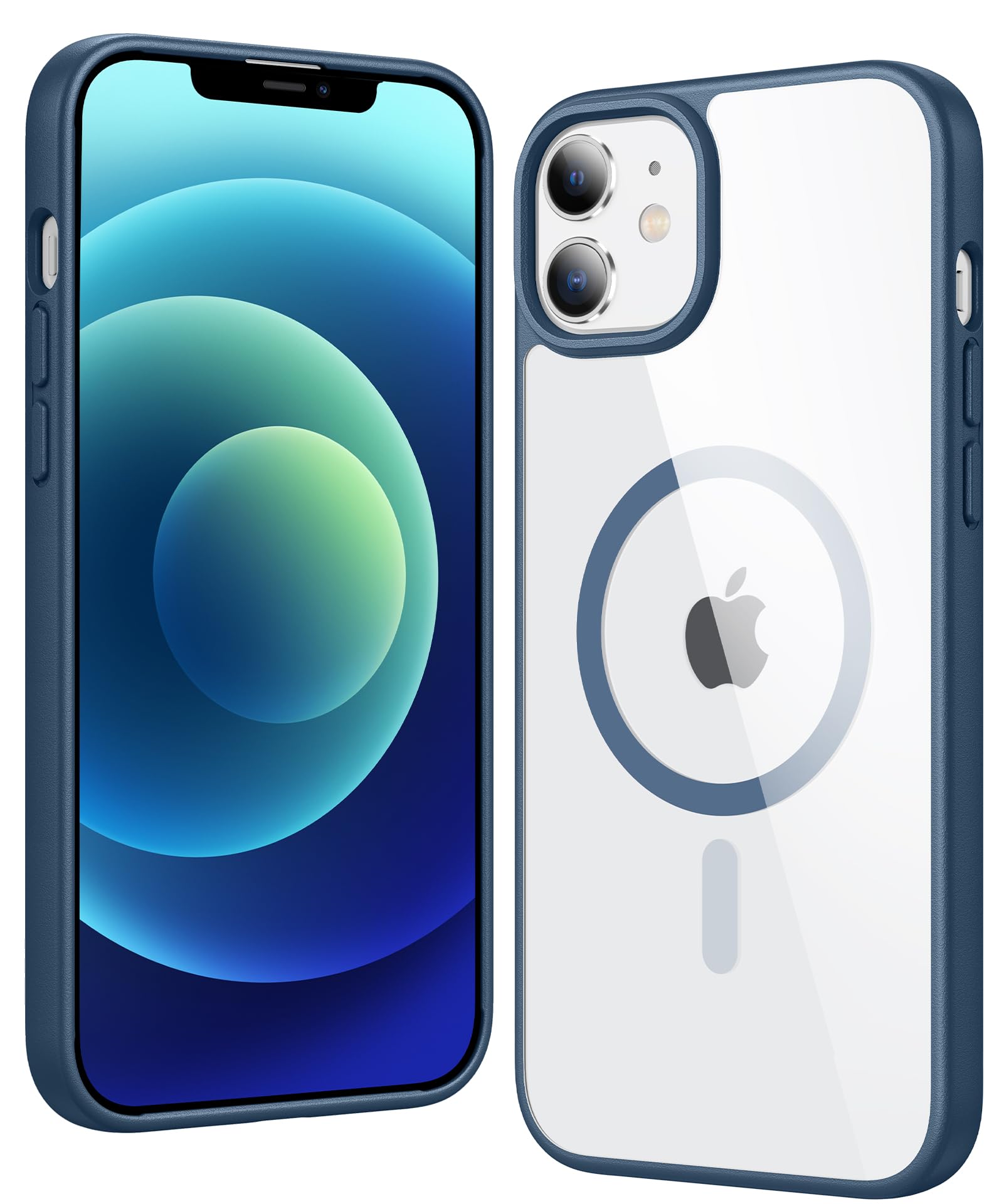 FNTCASE for iPhone 12 Case Clear iPhone 12 Pro Case Compatible with Magsafe | Anti Yellowing, Military Grade Drop Protection, Slim Magnetic Phone Cases, Shockproof Bumper, Transparent Cell Cover