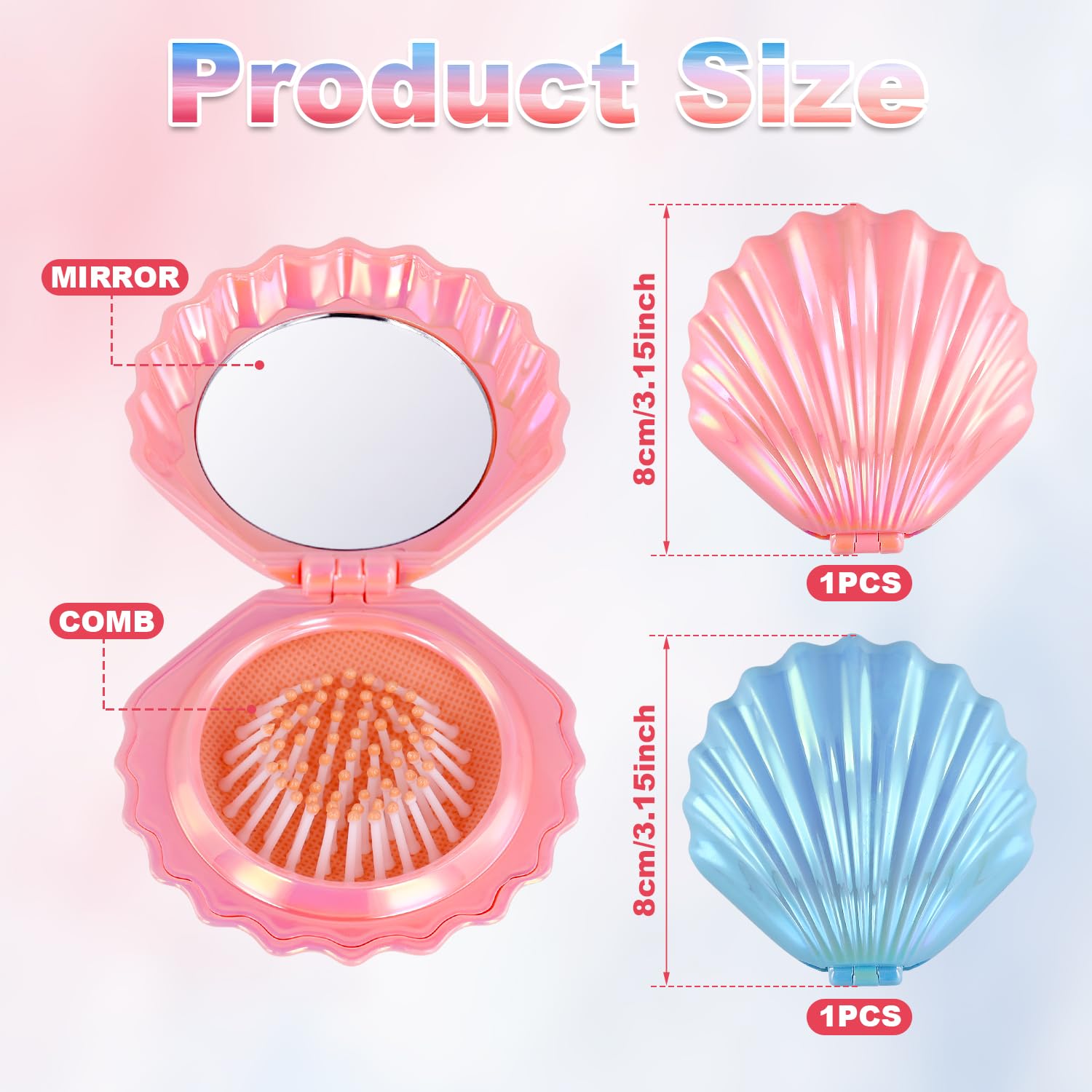 2pcs Travel Hair Brushes - Image 2