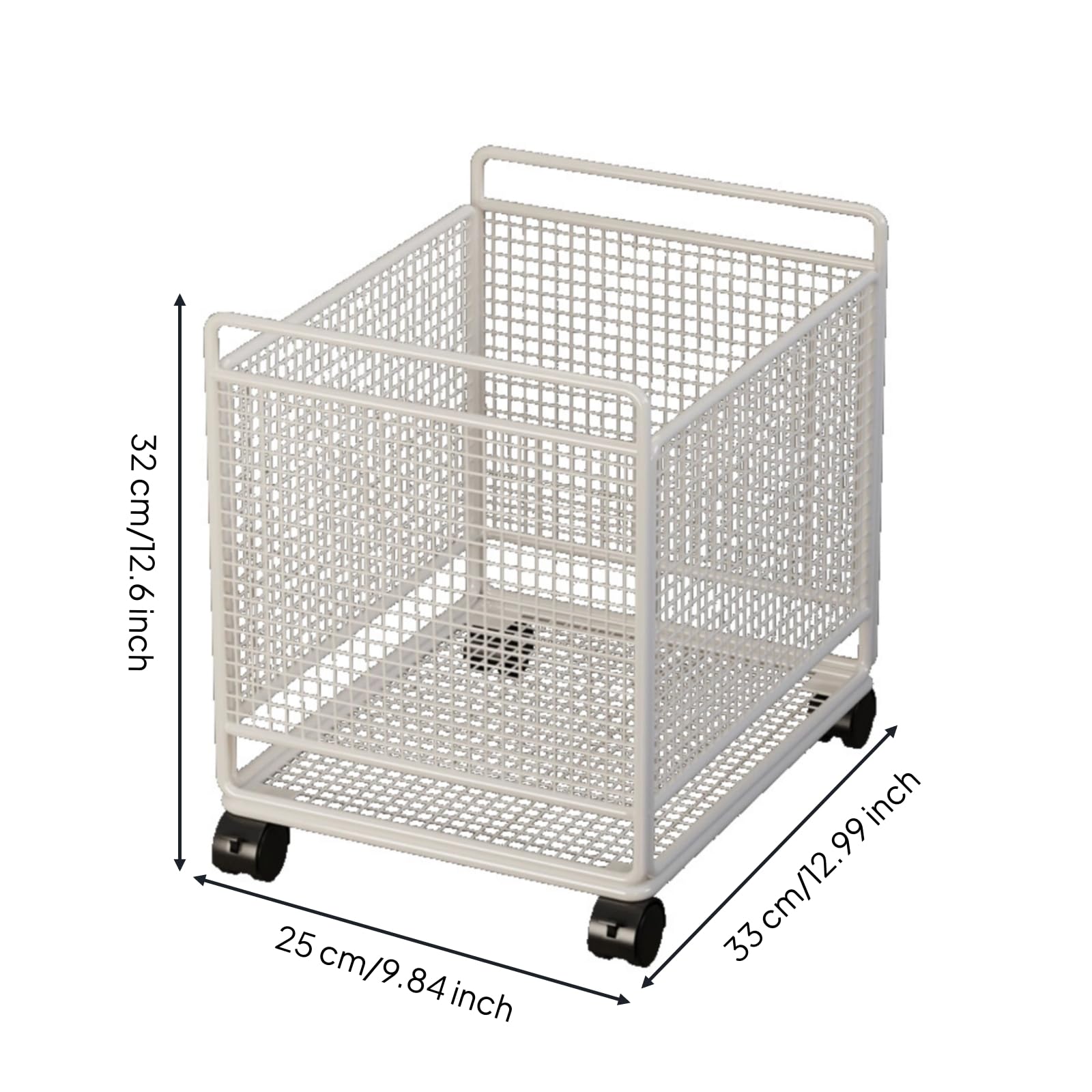Caja Organizadora con Ruedas Práctico | Metálico, Organizador Libros con Ruedas, Móvil, para Oficina, Profesores