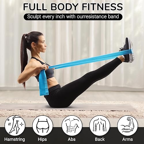 Miniatura 5 de TOPZGLEEY Juego de anillos y pelotas de pilates con bandas de resistencia, equipo de pilates para entrenamiento en casa, anillos de pilates de 14 y