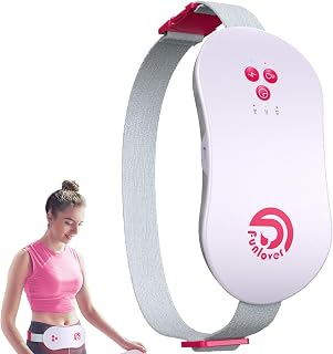 Heating Pad for Period Cramps, Funlover Portable Menstrual Electric Heating Pad with Vibration Cordless Rechargeable for Belly Back Pain Relief 3 Auto Off Timer for Girls Women Wife, Purple