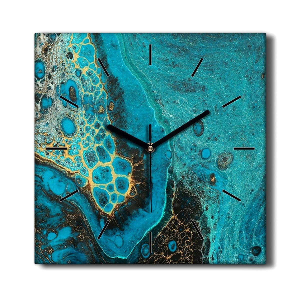 Horloge sur Toile sans tic-tac Salon Abstraction Murale 30cm