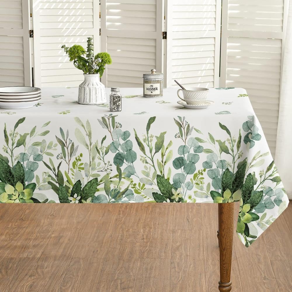 Nappe florale de dîner élégante nappe rectangulaire blanche 140x240 cm