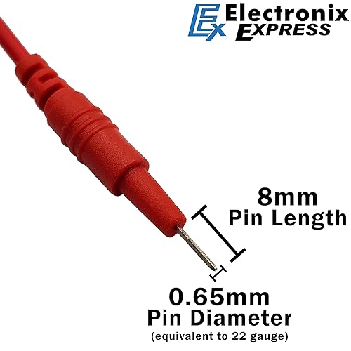 Miniatura 3 de Electronix Express - Juego de cables de enchufe a tabla de pan, incluye 1 cable rojo y 1 negro, 36 pulgadas de longitud