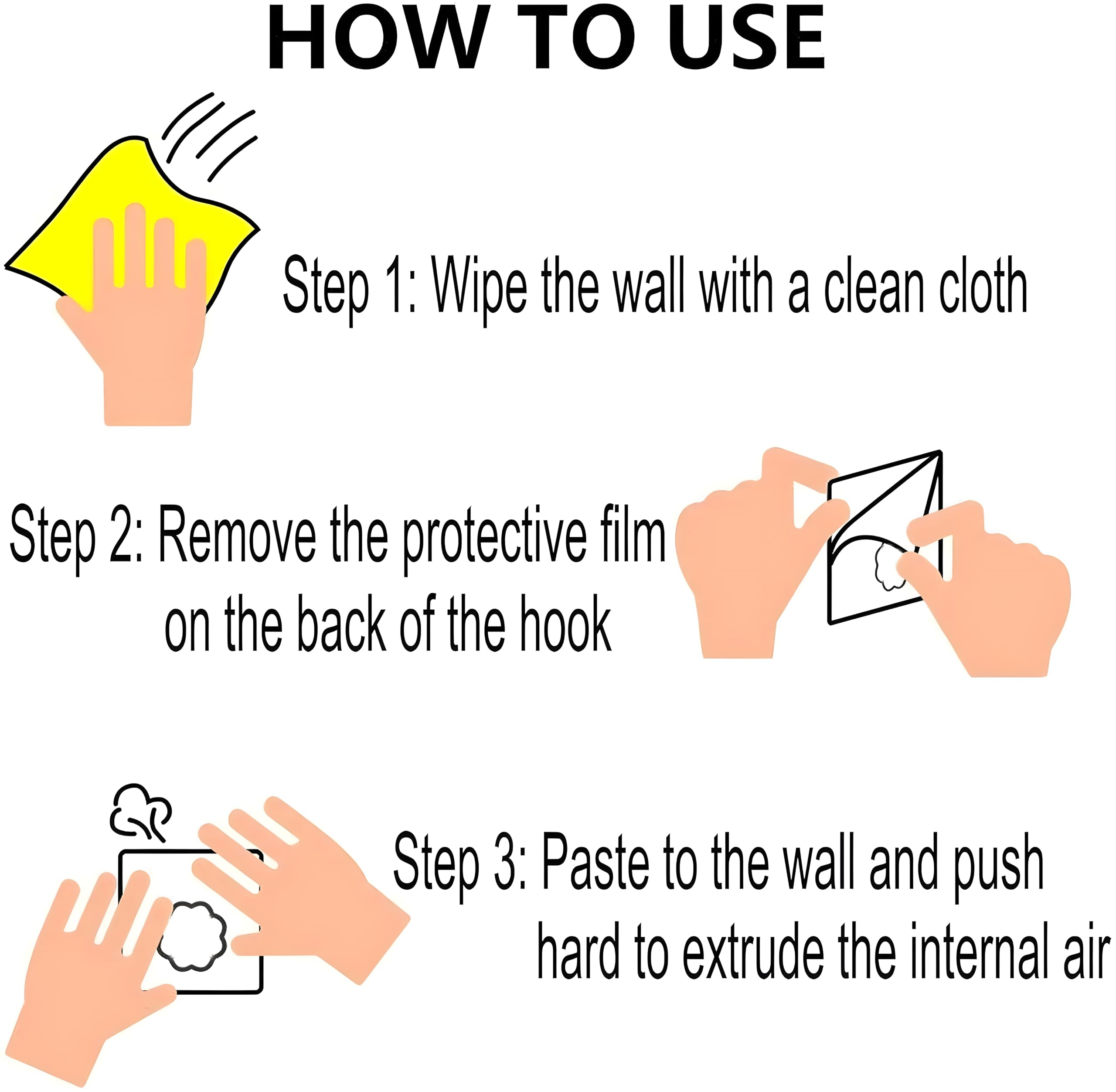 DALUCI Self Adhesive Hooks - Heavy Duty, No Drill -9 DALUCI Self Adhesive Hooks - Heavy Duty, No Drill -9