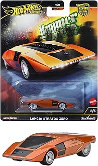 HRV77 Car Culture Hammer Drop Lancia Stratos Zero Vehicle Toy Mini Car 3 Years Old and Up Orange
