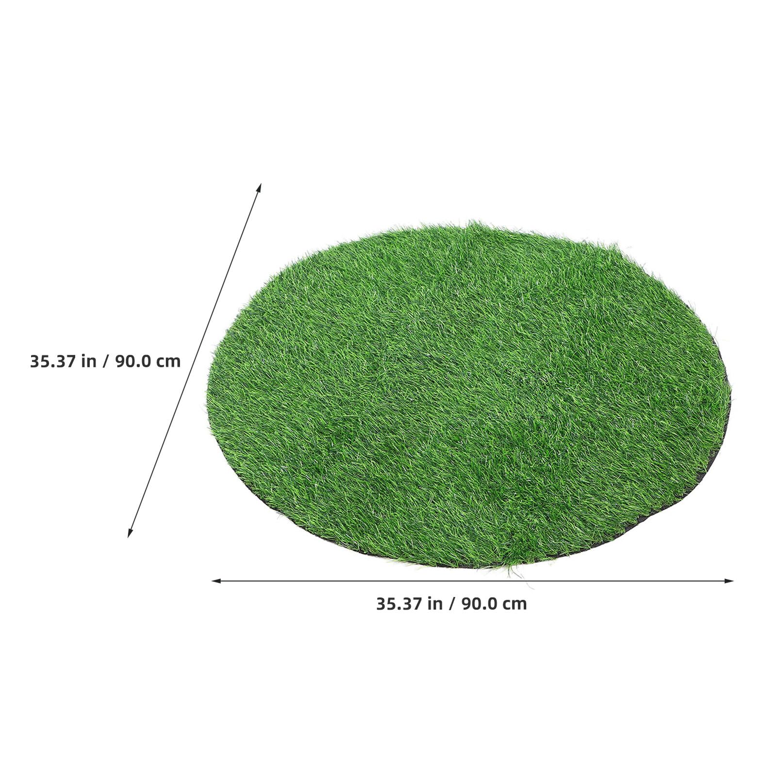 Erba artificiale – 2,5 cm altezza pelo 90 cm rotondo tappeto sintetico per giardino balcone patio ideale per animali domestici e cani