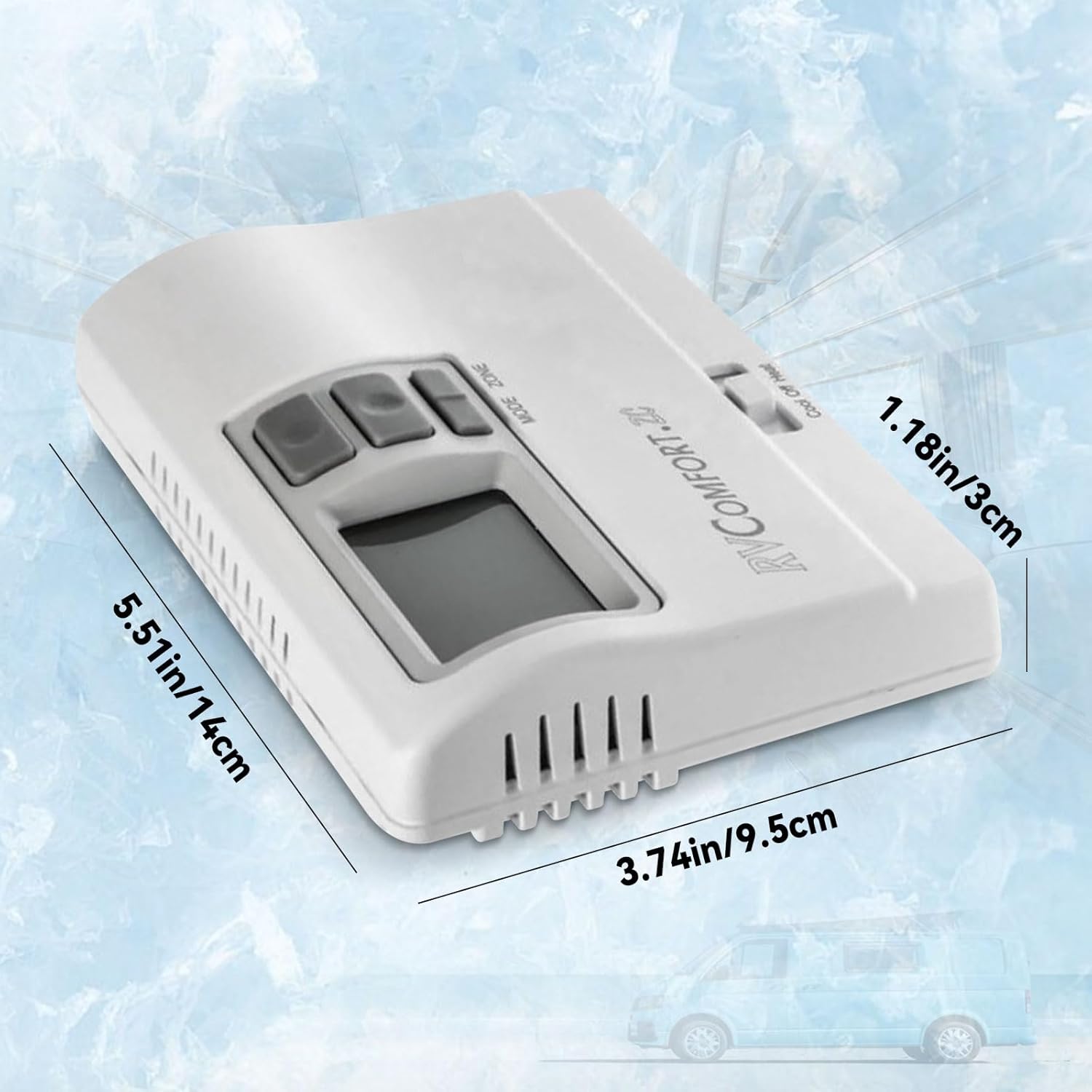 JOJOCY 8330D3351 Thermostat Replacement for Coleman-Mach, 8330A335 8330B3351 Wall-Mount Digital Heat/Cool RV Thermostat with LCD Display, Compatible with 8XXX Series Control Kits