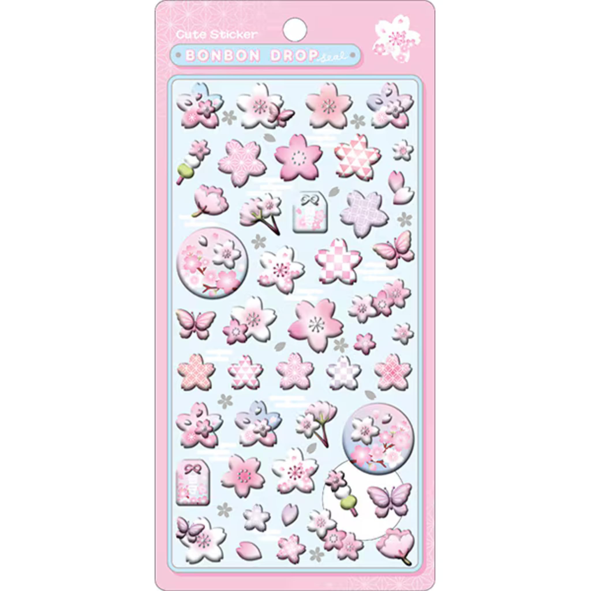 Amazon.co.jp: Q-LiA クーリア 05243 [ボンボンドロップシール 和柄 桜