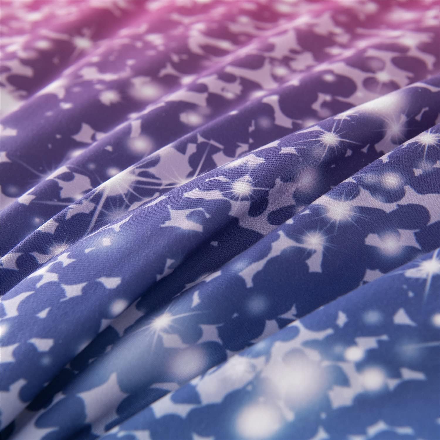 RYNGHIPY 6Pcs Gradient Glitter Comforter Sets for Teen Girls Full Size, Colorful Rainbow All-Season Coverlet Set, Ultra Soft Bedding Collections - Image 9