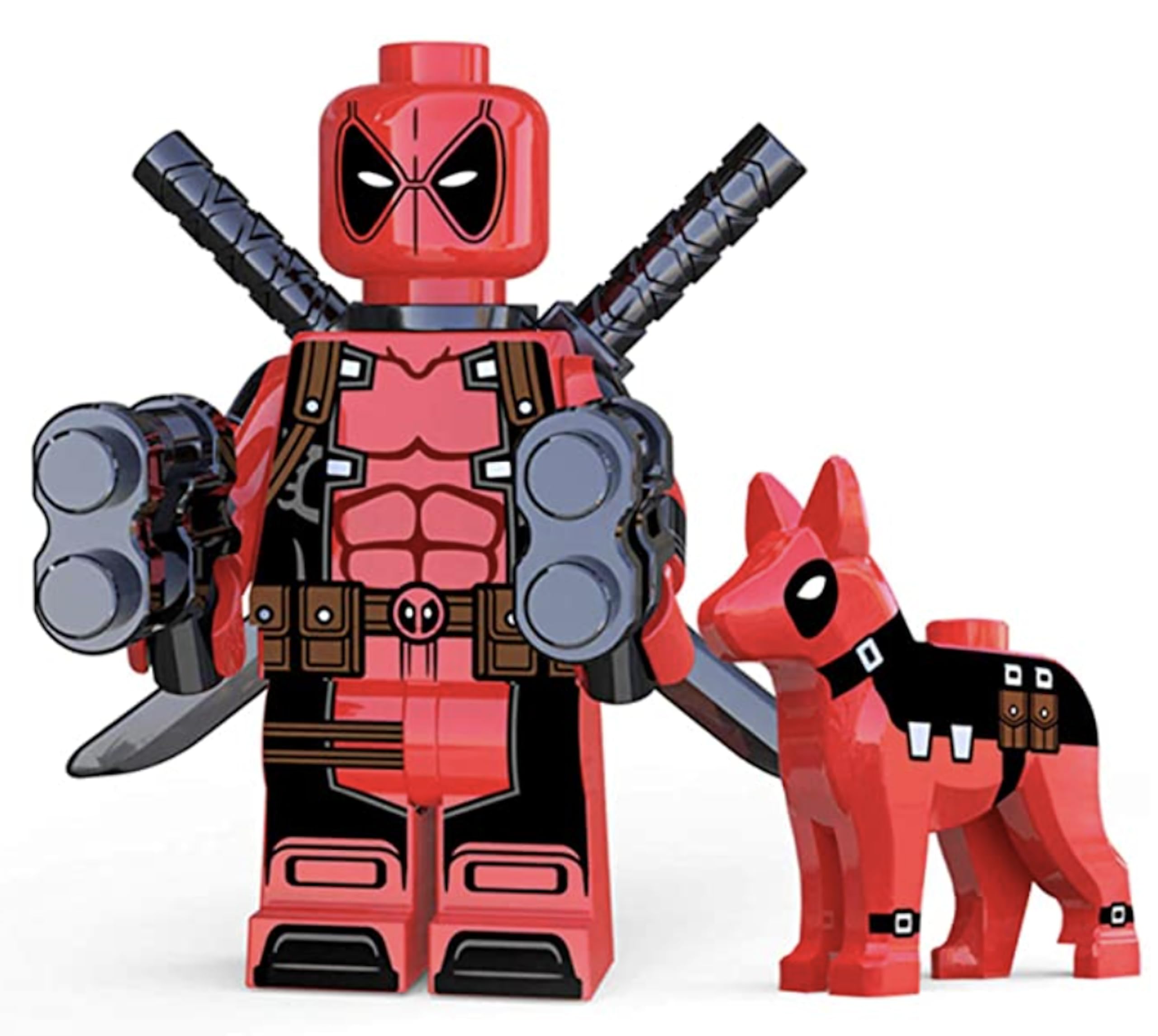 Dog Kawaii Mini Toy Figure X-Men Series Marvel Superhero Comic Book Character Movie Red & White & Black