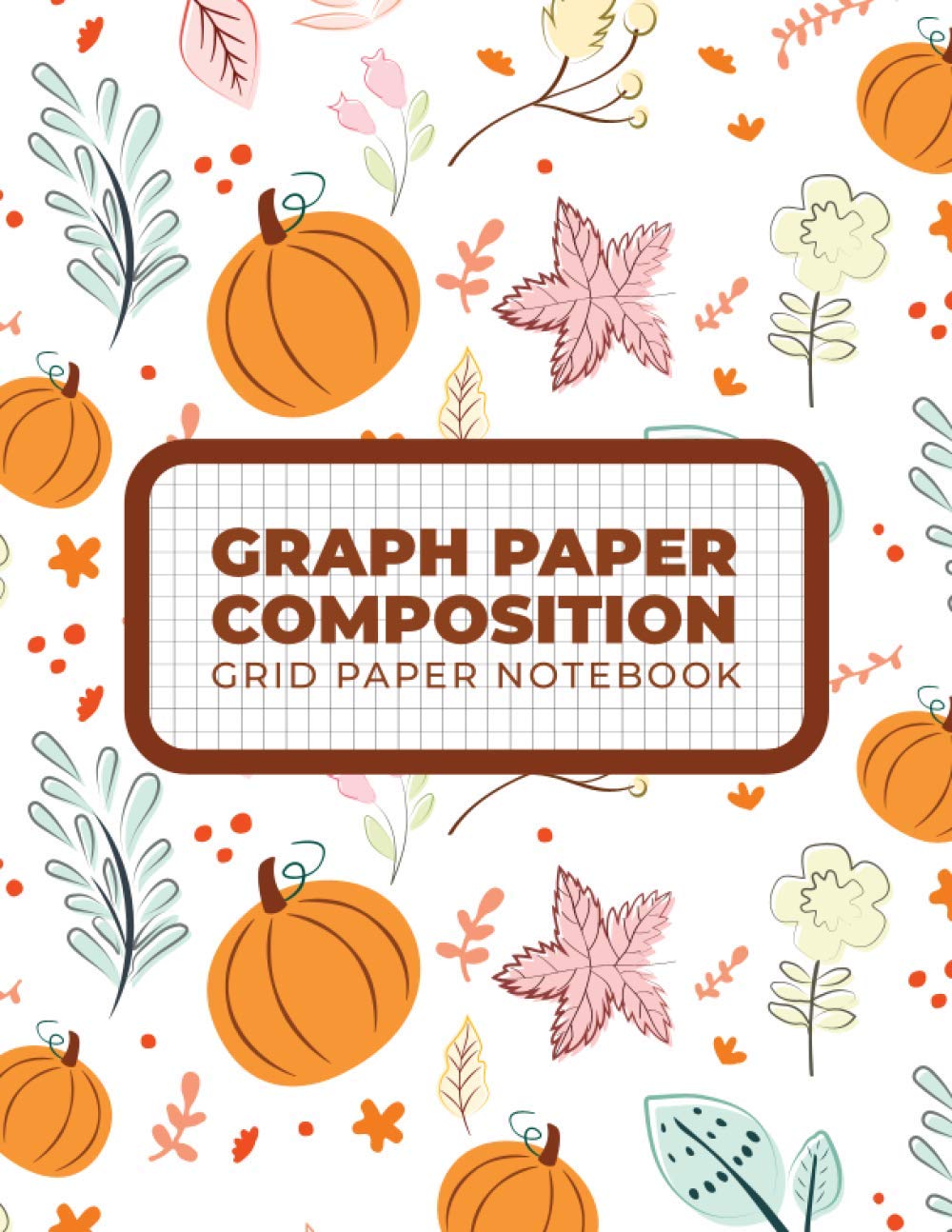 Funny Graph Paper Notebook For Flower Lovers Collection, 5x5 Grid Paper