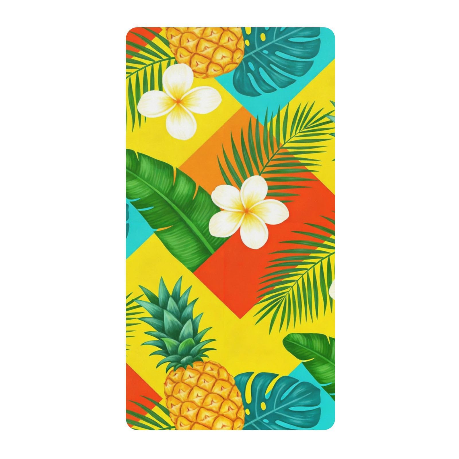 Lenzuola estive per culla con ananas tropicale per neonati e ragazze, in cotone, morbido elastico, per decorazione della cameretta dei bambini, 1 confezione algodon para cuna de