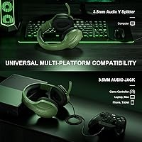 Vista 15 de YOTMS Auriculares para juegos para PS5, PC, PS4, Xbox Series X/S, Switch y Mobile, auriculares para juegos con sonido envolvente 7.1, micrófono