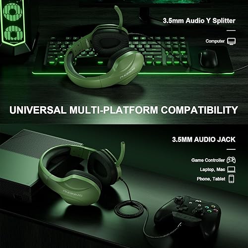 Vista 15 de YOTMS Auriculares para juegos para PS5, PC, PS4, Xbox Series X/S, Switch y Mobile, auriculares para juegos con sonido envolvente 7.1, micrófono