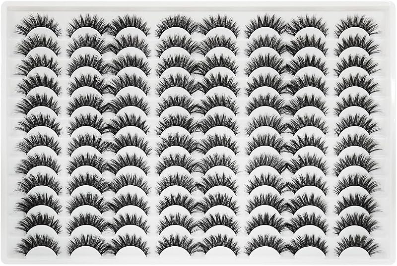 Cílios postiços Azenlo de faux mink, 14 mm, estilo gatinho, 48 pares (48-042)