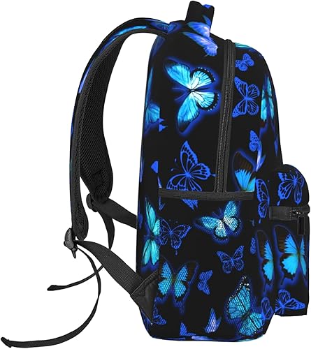 Miniatura 3 de Mochila de lona casual con patrón de animales, mochila para computadora portátil, para niños, niñas, mujeres, hombres, regalos, Butterfly1, Mochilas