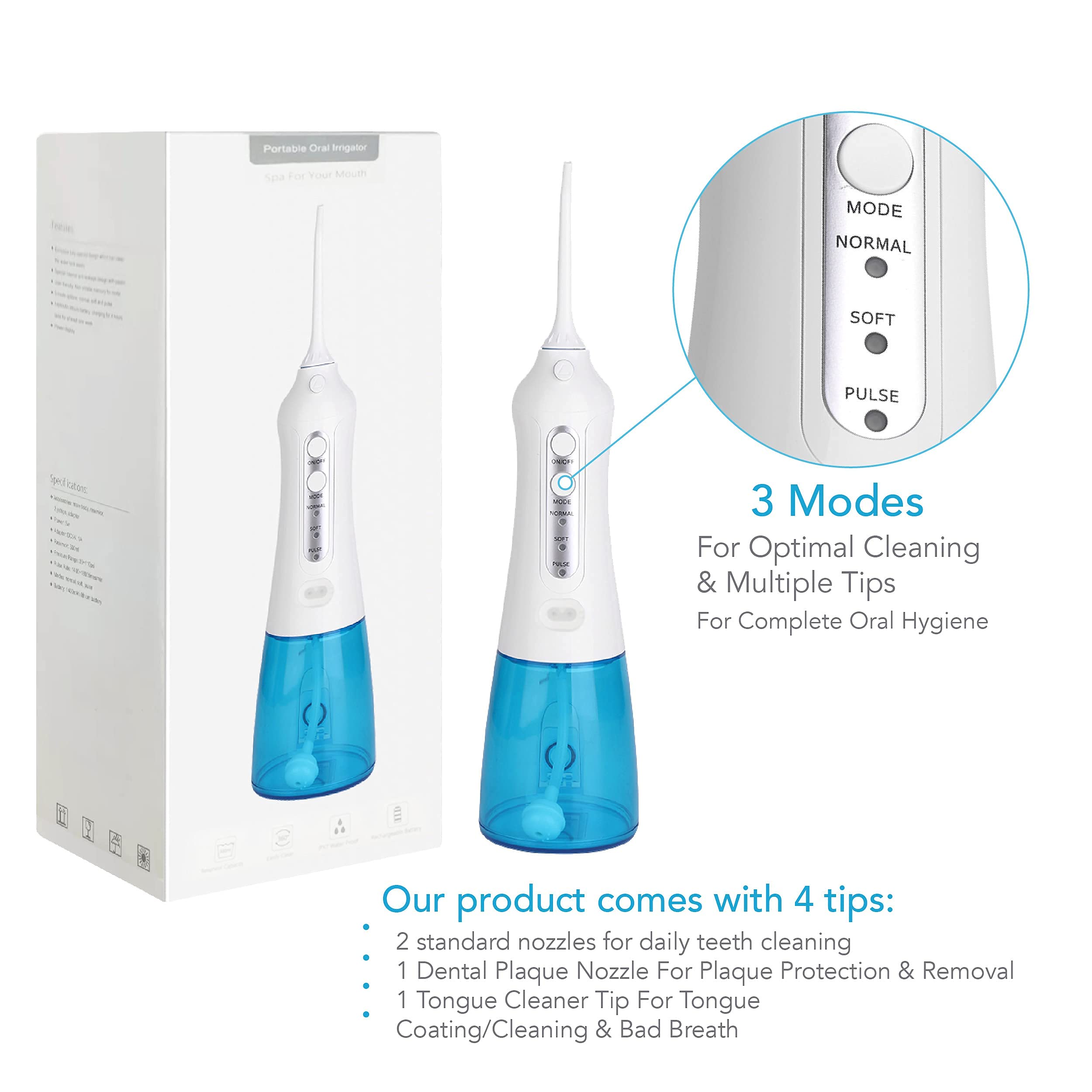 Enlite Water Flosser 3 Mode Water Pick for Teeth Cleaning Advanced