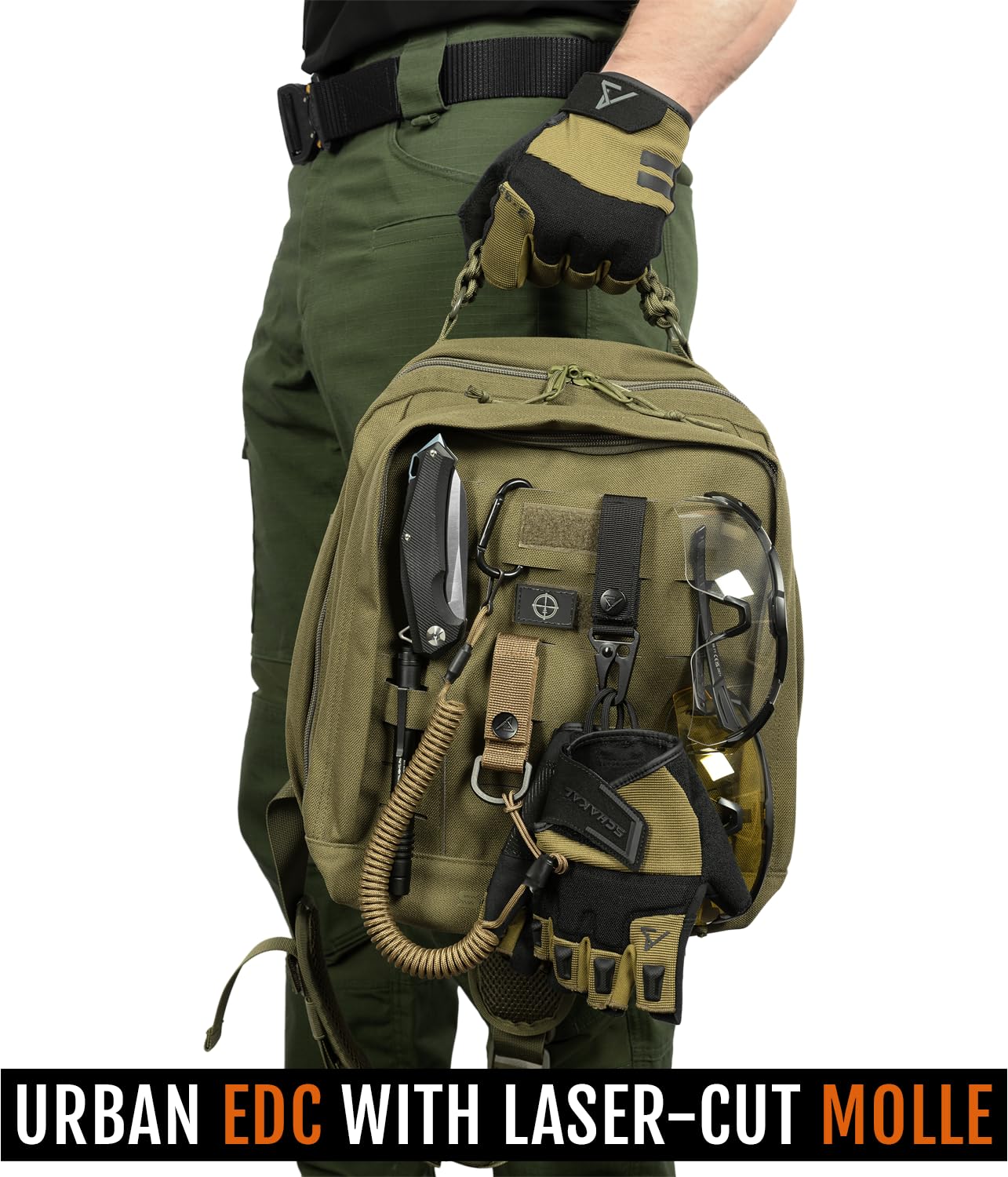 ACE Schakal Sacoche pour Armes - Sacoche d'intervention avec Molle pour Pistolet & Armes Courtes - Tactique & verrouillable grâce à Un Cadenas