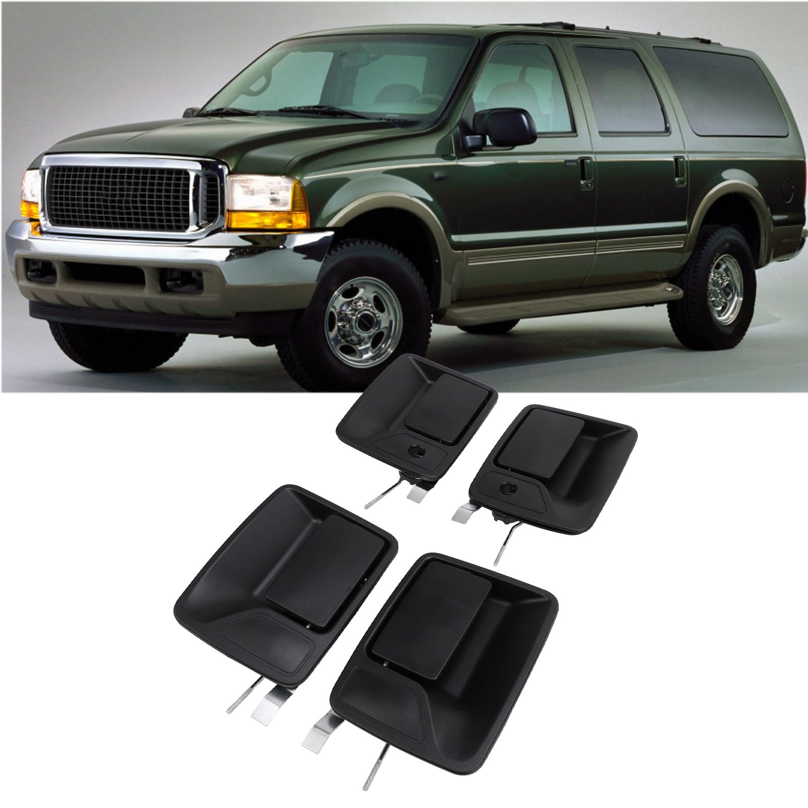 4-pakowy zestaw klamek do drzwi zewnętrznych Część zamienna kompatybilna z F-450 F-550 Super Duty F-650 F-750 Excursion