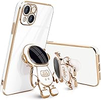 Vista 26 de Funda compatible con iPhone 13, diseño de soporte de astronauta en 3D, protección de cámara, a prueba de golpes, suave cubierta trasera para Apple