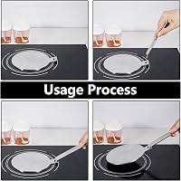 Placă adaptoare pentru plită cu inducție WOPPLXY, diametru 24 cm, cu mâner detașabil din oțel inoxidabil, pentru plite cu inducție 5