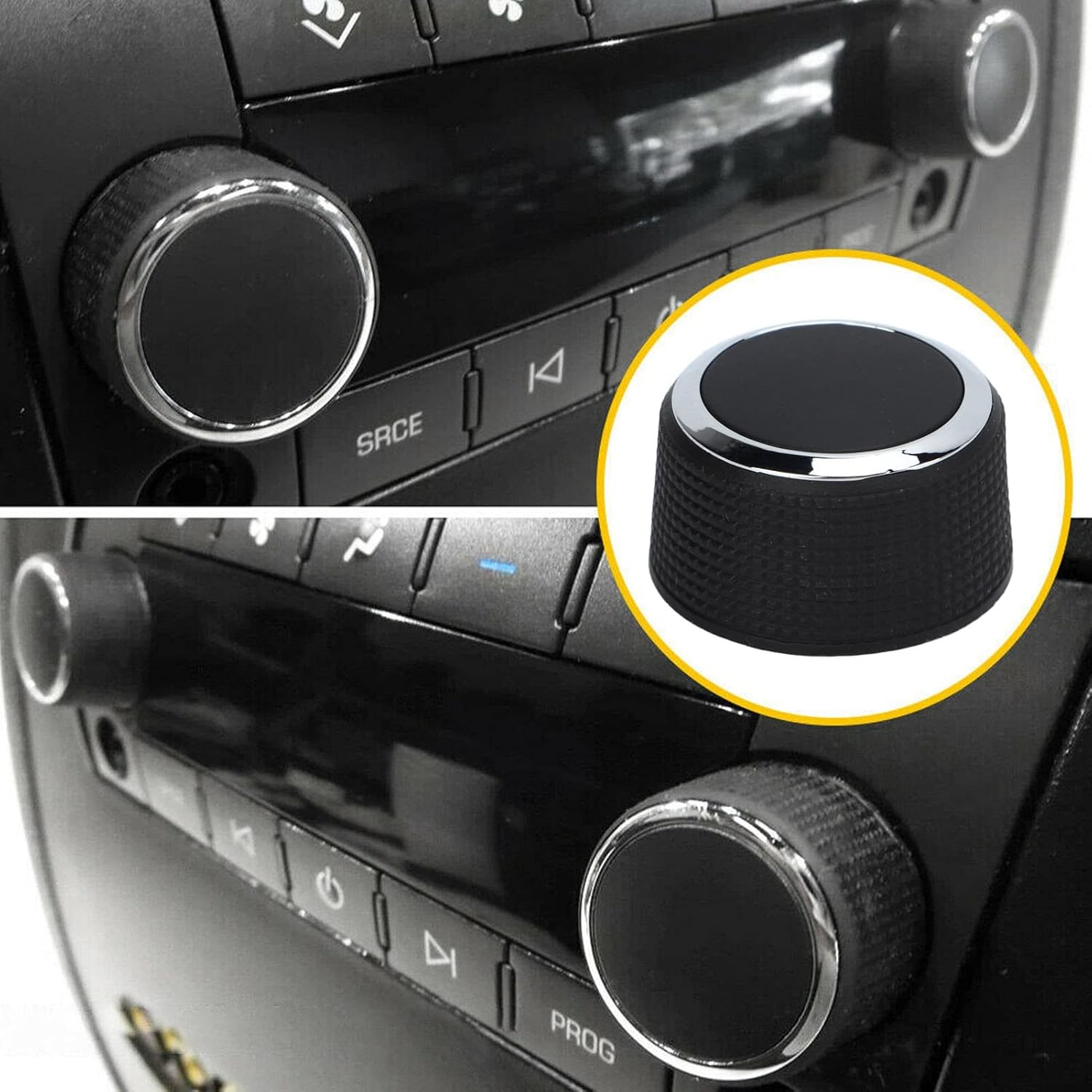 Keenso Car Volume Knob,22912547 Radio Knobs Radio Volume Adjust Button for Suburban 2007‑2013,for Avalanche 2007-2011