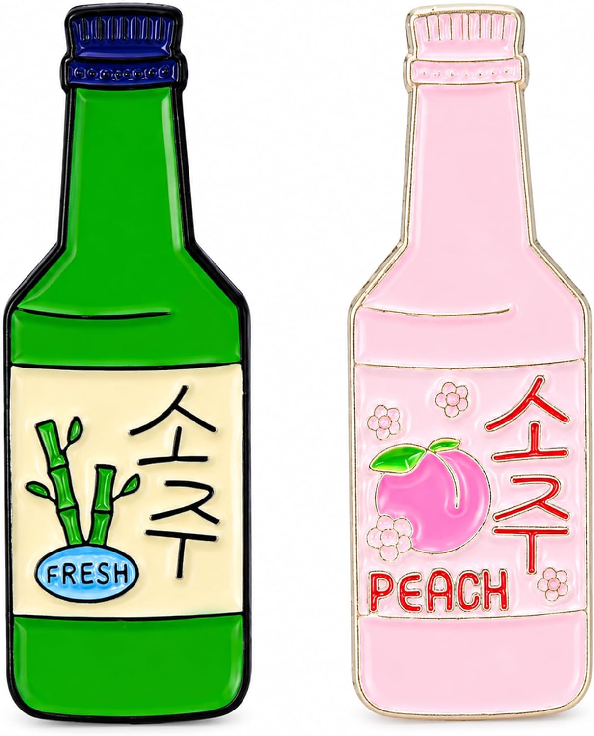 Cute Drink Bottle Enamel Pin Set, Kawaii Pins for Jackets Bags Backpacks