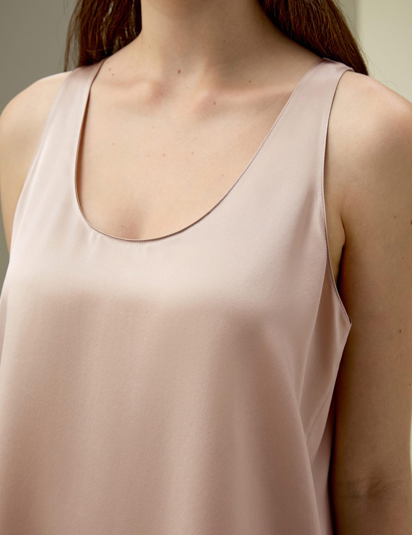 LilySilk 100% Seiden U-Ausschnitt Tanktop Für Damen Sommer Seiden-Camisole Tops Damen Entspannter Fit