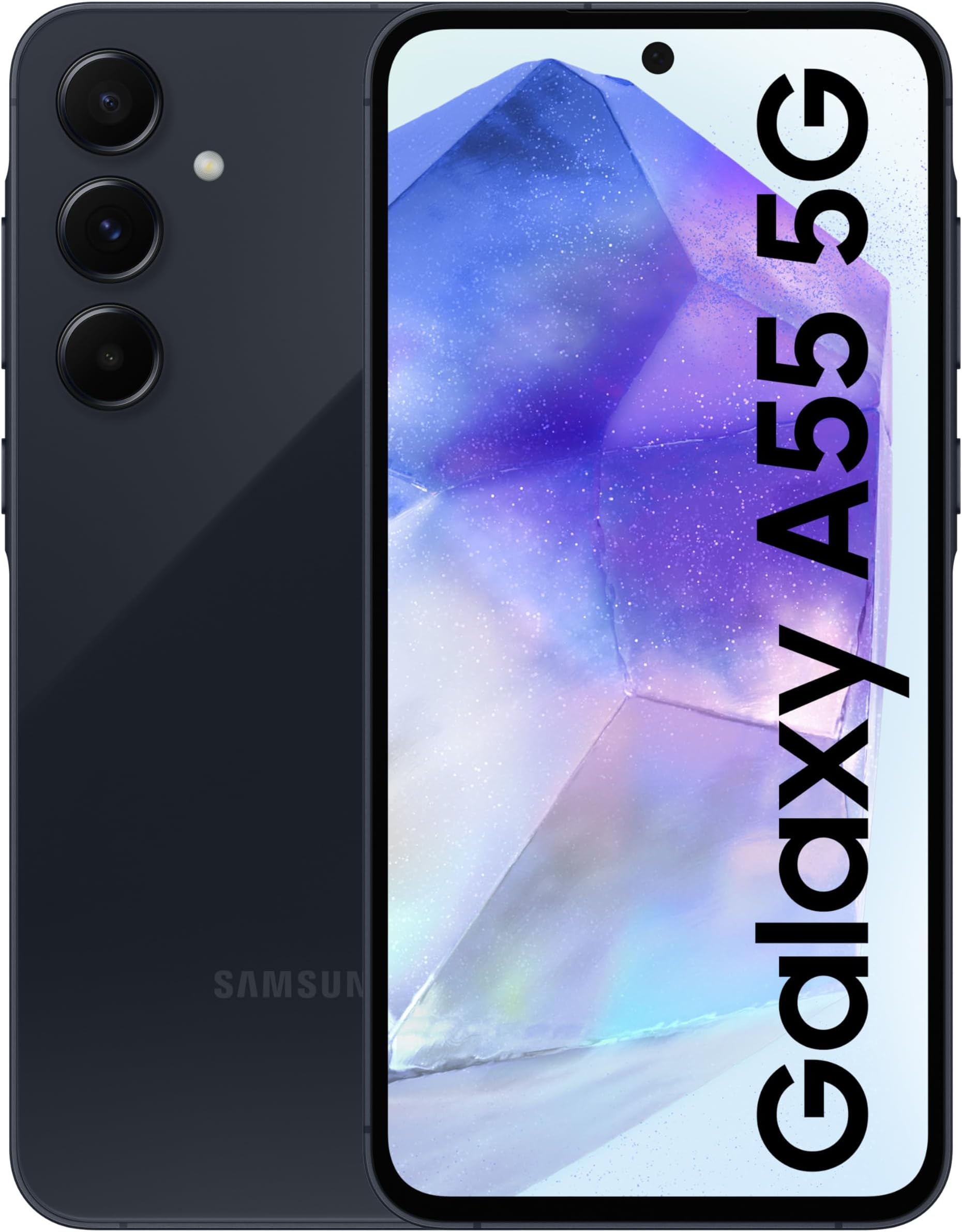 Samsung Galaxy A55 5G (Awesome Navy, 8GB RAM, 256GB Storage) | AI Mobile | 50MP Main Camera (OIS) | Super HDR Video| Nightography | IP67 | Gorilla Glass Victus+ | sAMOLED | Gaming Smartphone