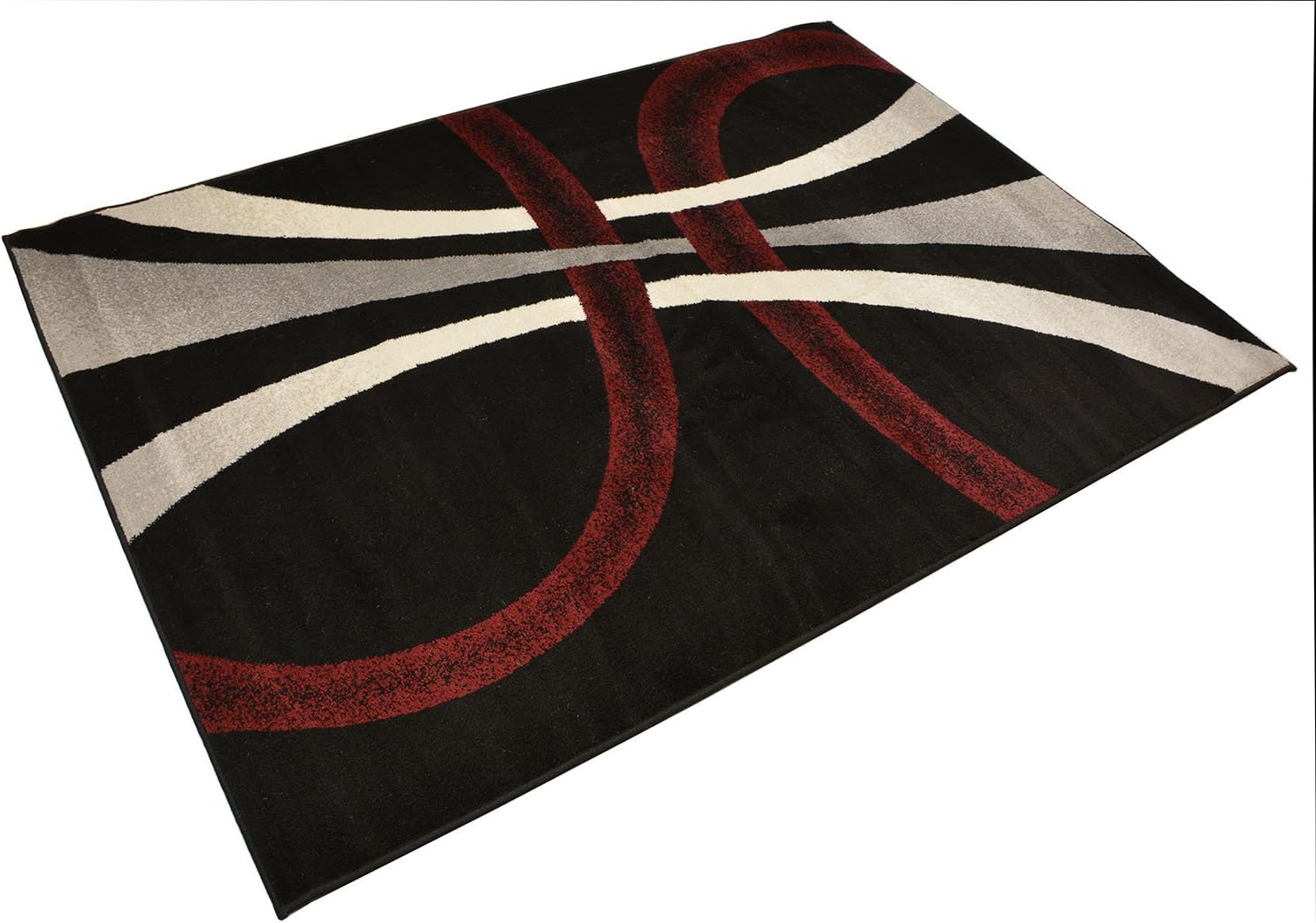 Comfy Collection Stripes Geometric Modern Area Rug Contemporary Rug 4 Color Options (Grey, 18" x 30" Mat)