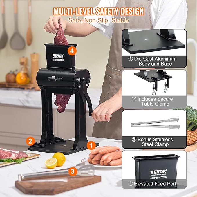 Ablandador de Carne Manual VEVOR Acero Inoxidable 5.8" miniatura 7