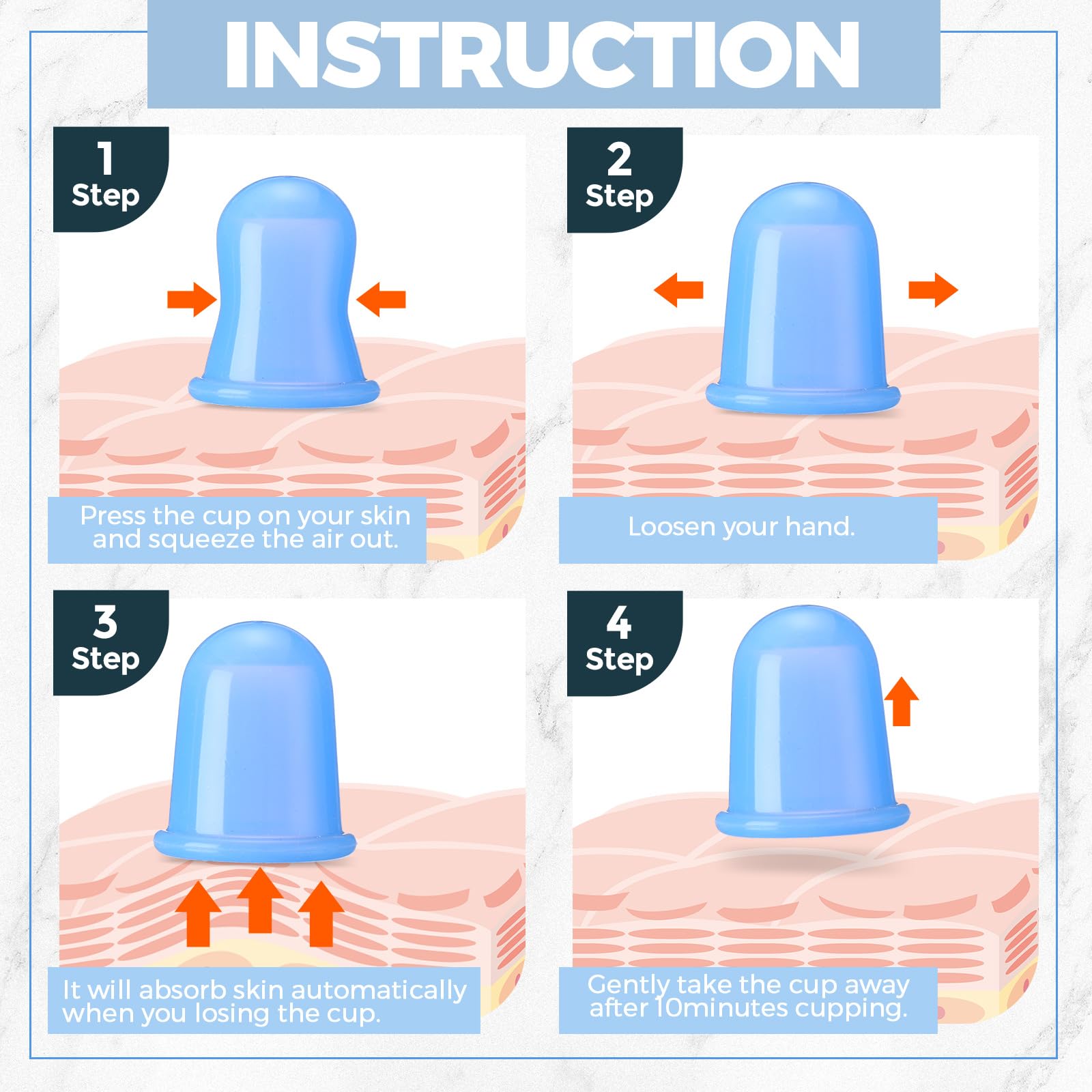 TrelaCo Set di coppettazione in silicone anticellulite, 12 pezzi, 2 dimensioni, per terapia di massaggio, terapia a coppettazione, ventose, per alleviare l'artrite, riduzione del dolore, uso domestico