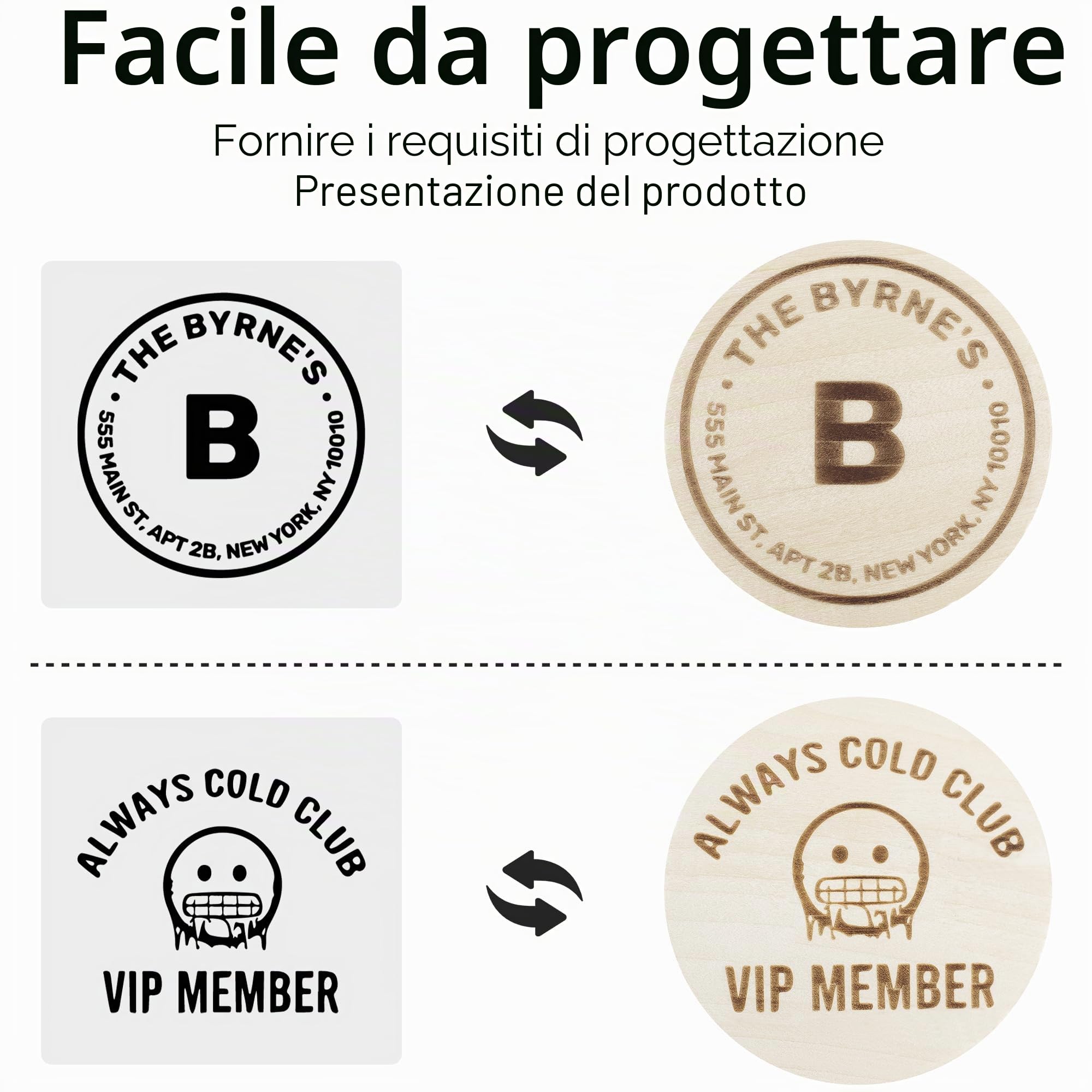 30-1000 gettoni in legno personalizzati, incisione laser, stampa a colori UV, immagini di testo logo, gettoni da poker per bar, festa, giorno personalizzare