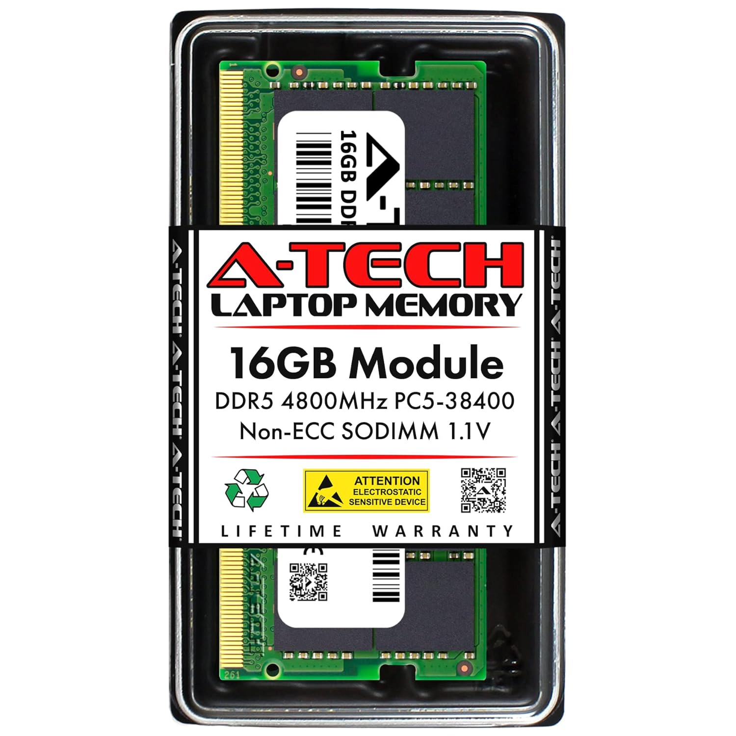 A-Tech 16GB RAM for Lenovo IdeaPad Gaming 3 15.6″ (15ARH7) Laptop | DDR5 4800MHz PC5-38400 SODIMM 1.1V 262-Pin Non-ECC SO-DIMM Memory Upgrade