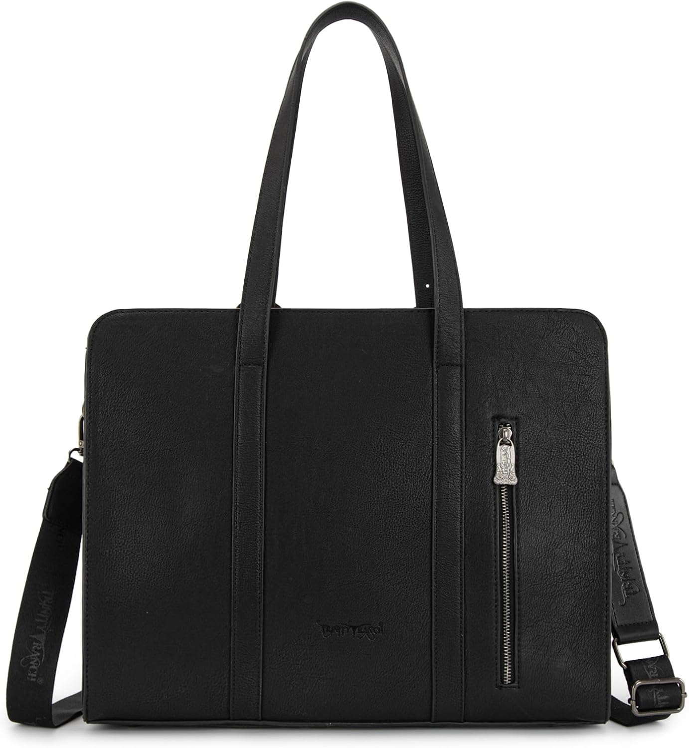 Trinity Ranch Duffel Bag for Women Genuine Cowhide Carry-All Cowhide Large Tote bag TR202G-8355BK - Image 5