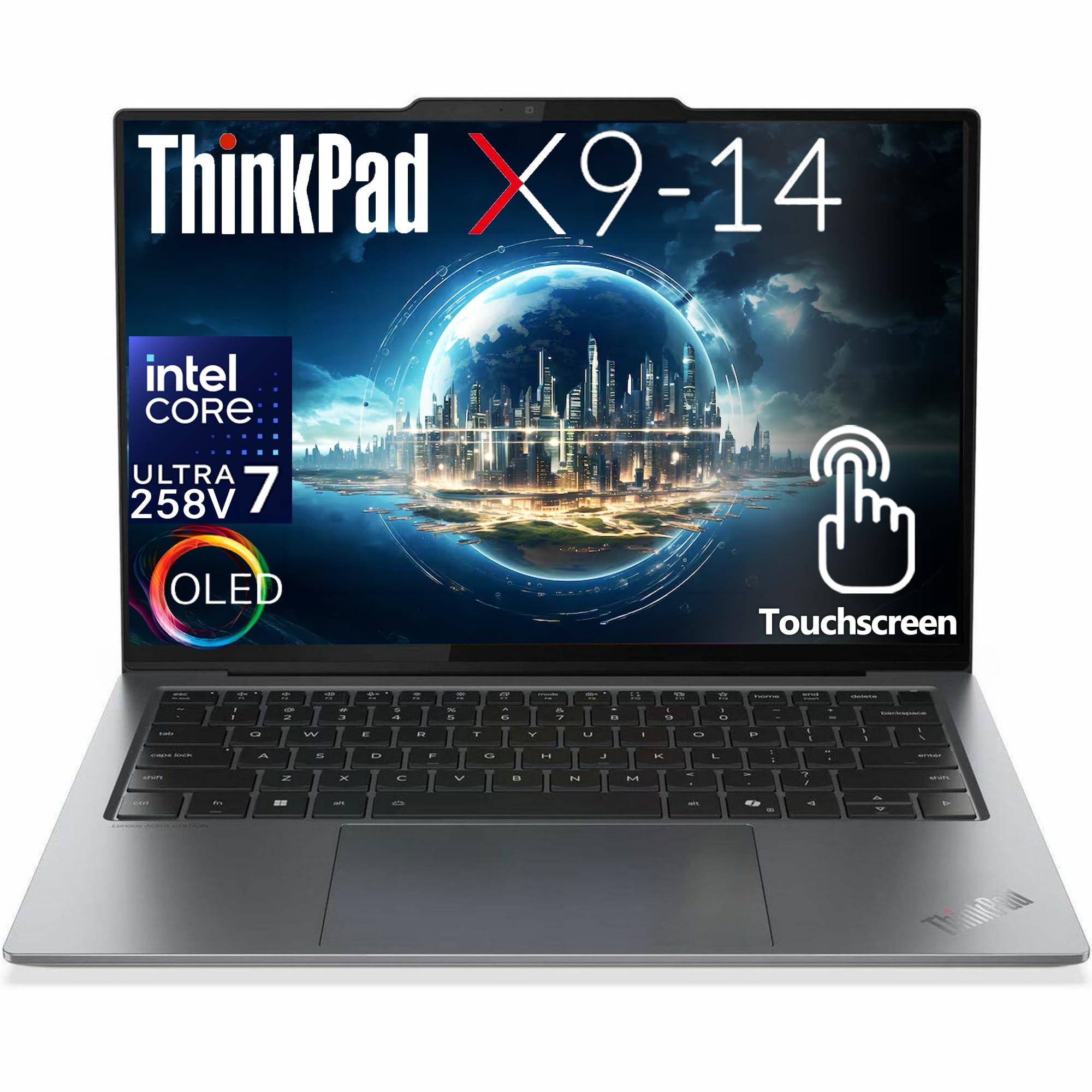 Lenovo ThinkPad X9 Aura Edition 14" WQXGA 2.8K OLED Touchscreen Business Laptop, Intel Core Ultra 7 258V Processor, 32GB DDR5 RAM, 1TB SSD PCIe , WiFi 7, Backlit KB, FHD Webcam, Win 11 Pro - Black