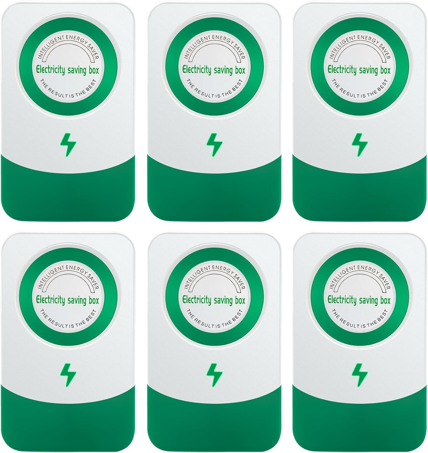 Stopwatt Energy Saving Device, Power Saver Pro X, Electricity Saving Box, Stop Watt Energy Saving Device, Genius Energy Savers Plug in, US Plug in 90V-250V (6 Packs)