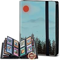 Vista 1 de Rossy Carpeta para tarjetas de 4 bolsillos, 400 tarjetas, carpeta de colección de tarjetas, álbum de tarjetas de doble cara, tarjetero para tarjetas