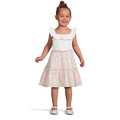 Janie and Jack Ditsy Floral Mixed Media Dress (toddler/Little Kid/Big Kid) Girl