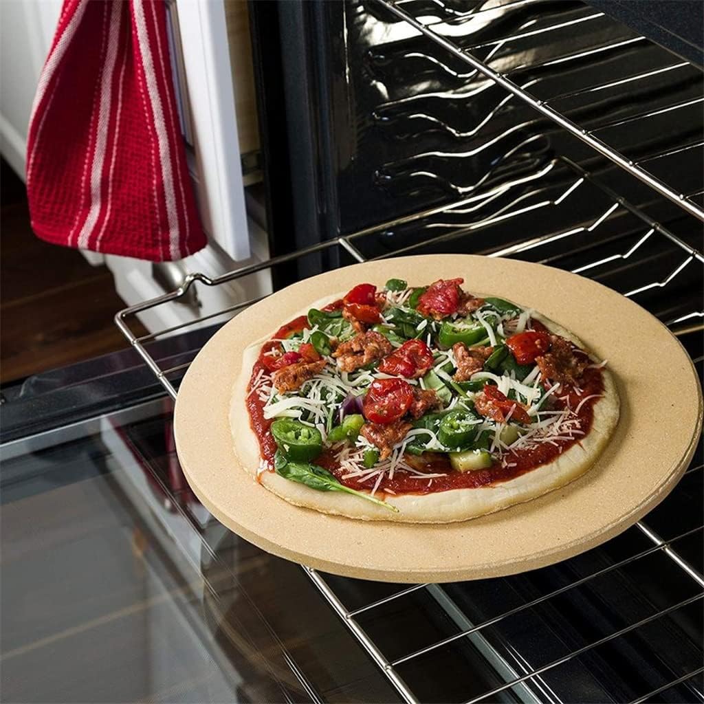 GANFANREN 10 & 13 Inch Pizza Stone for Cooking Baking Grilling Thick - Pizza Tools for Oven and Bbq Grill Bakeware Kitchen (Size : 13inch) : Patio, Lawn & Garden