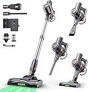 掃除機 コードレス【2026衝撃的デビュー！110Kpa真の超強力吸引＆同クラス最軽量＆自立式＆革新版グリーンLEDライト＆2in1置くだけ充電スタンド＆次世代LED液晶ディスプレイ】65分連続稼働 Yuuscc サイクロン 掃除機 コードレス 掃除機 550Ｗ 3段吸引力 伸縮型パイプ 絡まないヘッドHEPA多重濾過着脱式バッテリー低騒音 フロア/カーペット/ソファー/カーテン/本棚/車3年保証