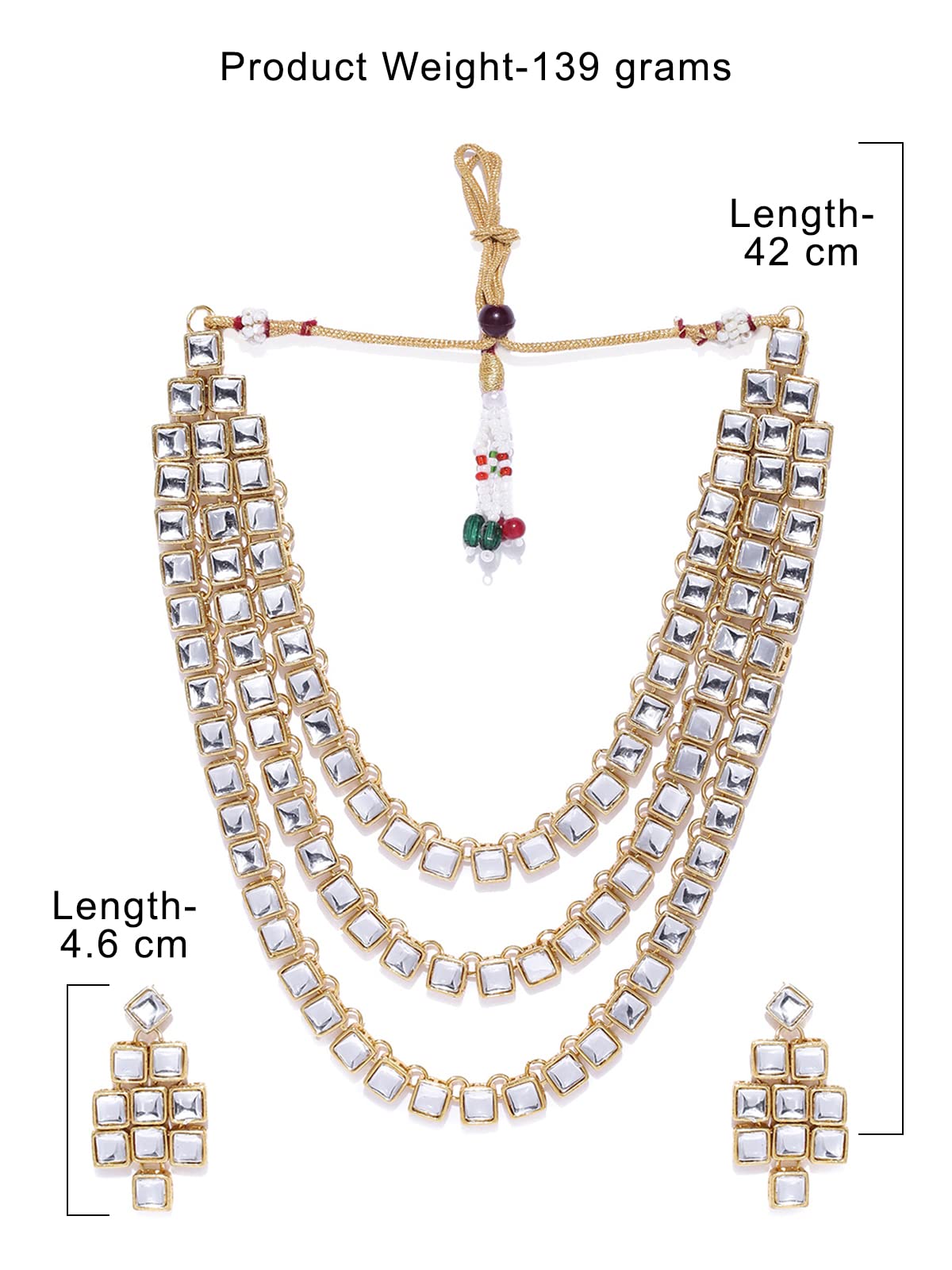 Women's Toned Layer Traditional Necklace Set