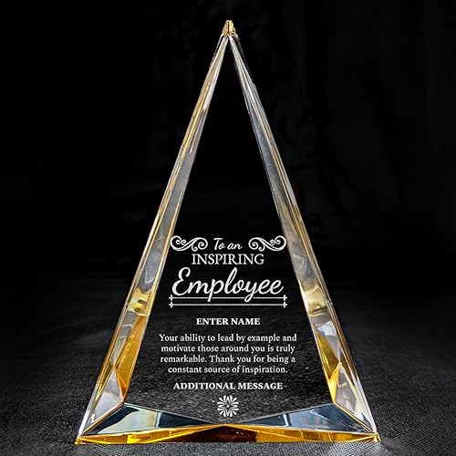 Miniatura 12 de Premio personalizado grabado con láser, diseño grabado con láser, agradecimiento, añade tu propio texto, incluye caja de regalo, premio al empleado