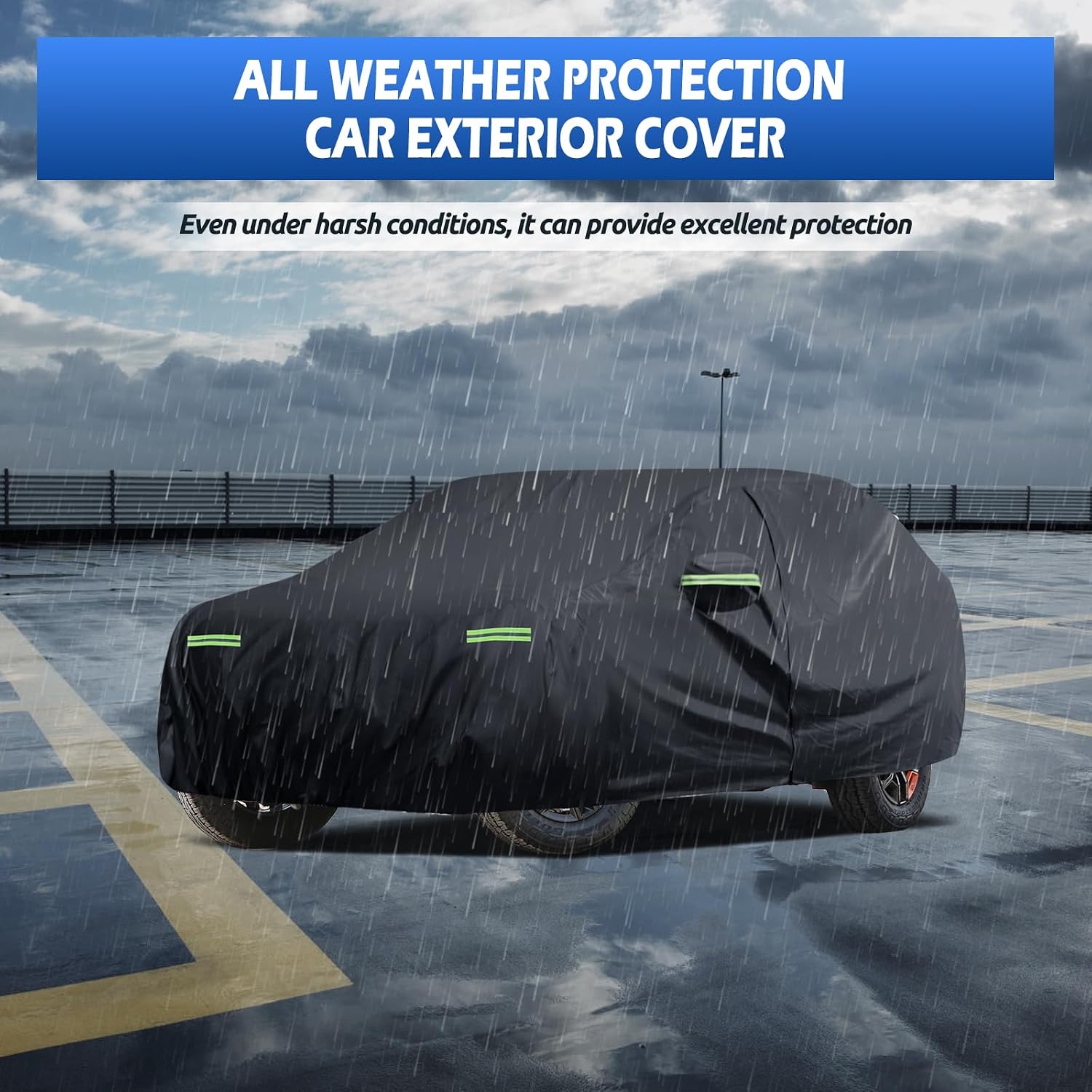 Car Cover Custom Fit for Ford Explorer 1995-2026, Migaven Waterproof Full Exterior Cover Sun Rain Protection with Door Zipper and Cotton Lining